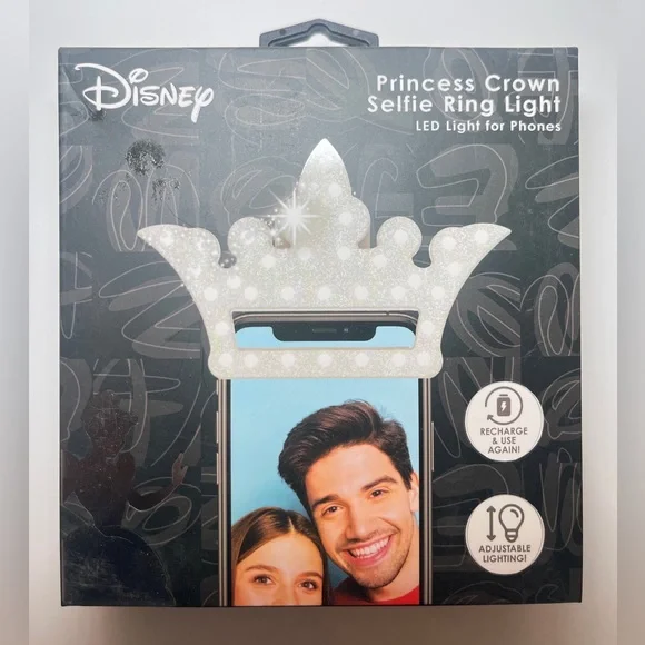 Disney Princess Crown LED Selfie Light - White - Picture 1 of 4